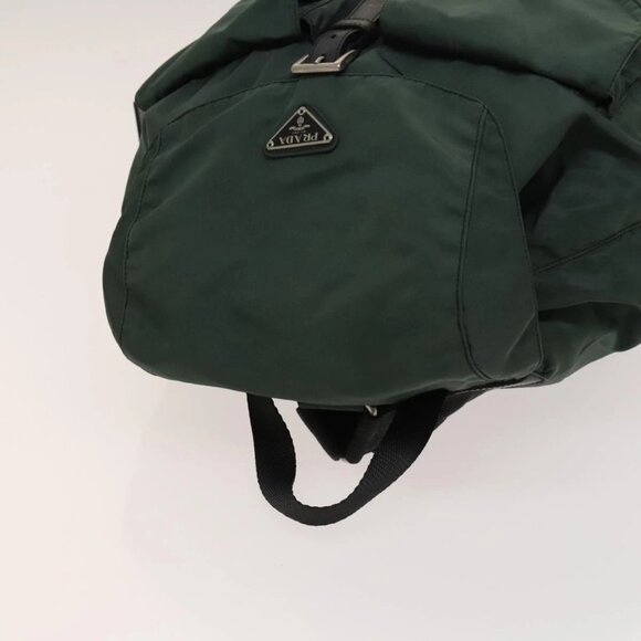 PRADA Backpack Nylon Green Silver Auth - Picture 4 of 15